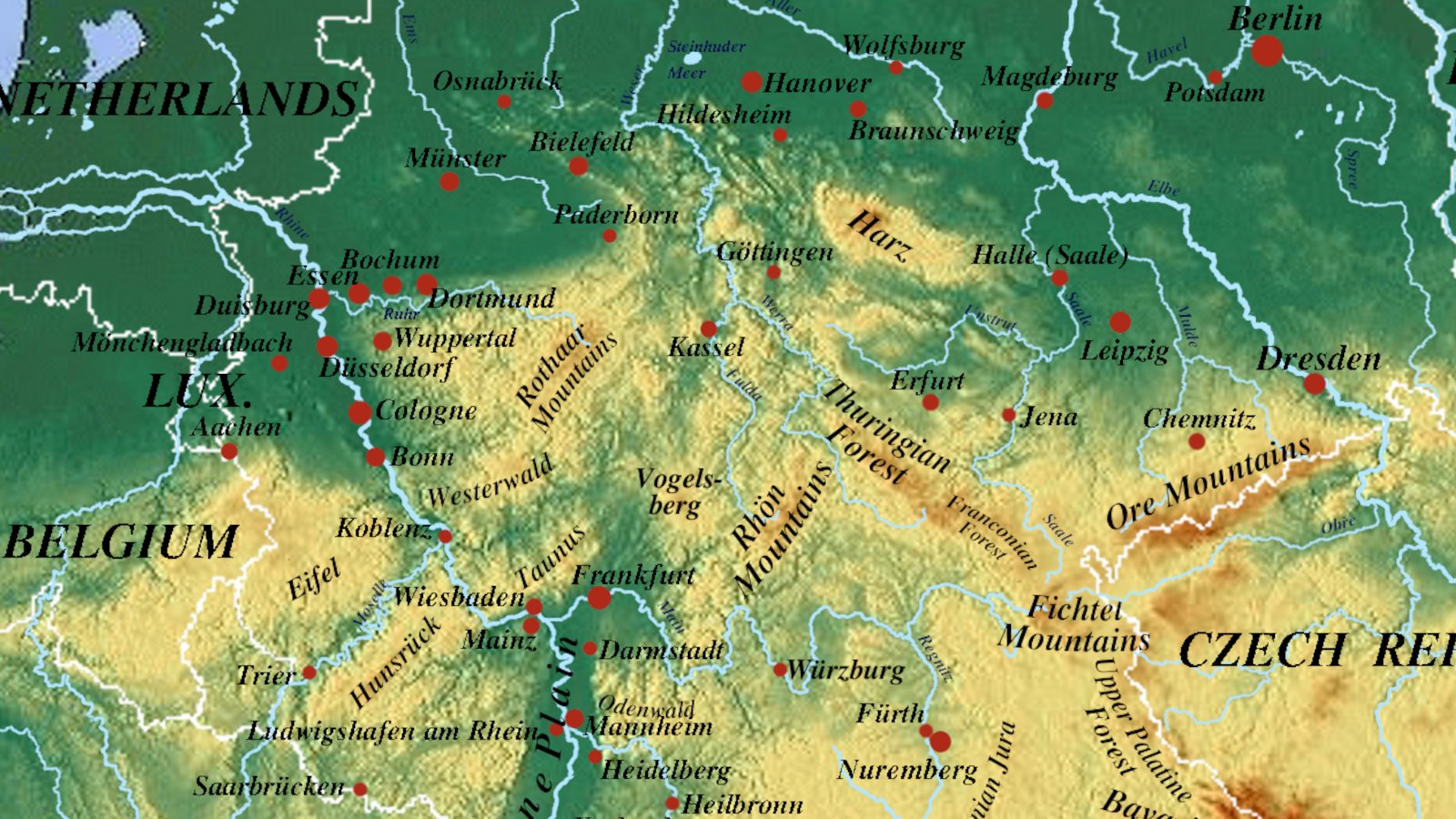 Germany Relief Map